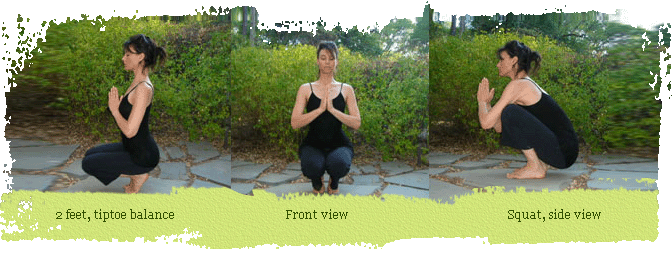 Squatting Tip-Toe pose